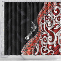 Aotearoa Maori Stylized Koru - Silver Ferns Shower Curtain
