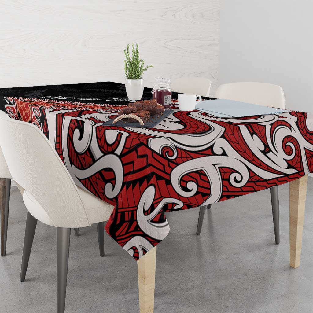 Aotearoa Maori Stylized Koru - Silver Ferns Tablecloth LT03 - Polynesian Pride