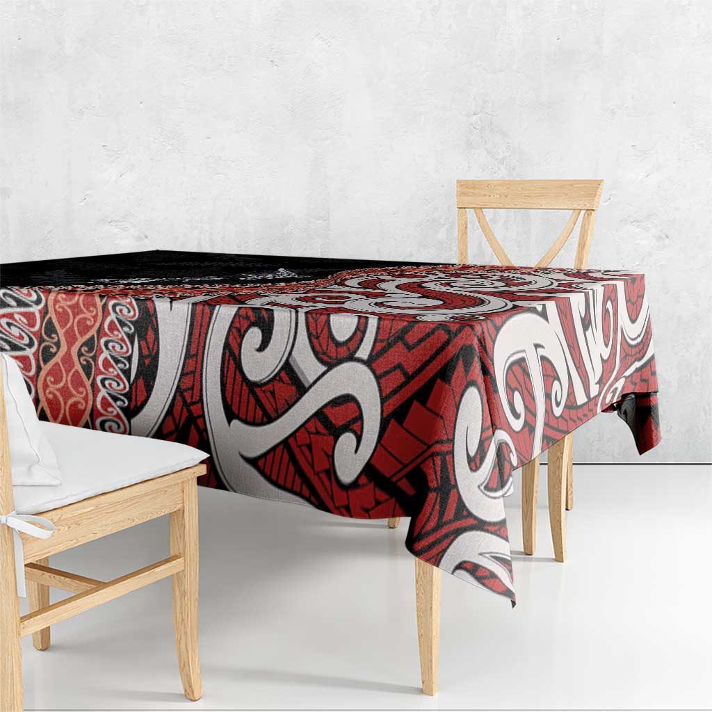 Aotearoa Maori Stylized Koru - Silver Ferns Tablecloth LT03 - Polynesian Pride