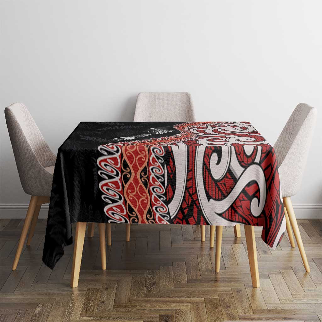 Aotearoa Maori Stylized Koru - Silver Ferns Tablecloth LT03 - Polynesian Pride