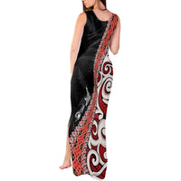 Aotearoa Maori Stylized Koru - Silver Ferns Tank Maxi Dress LT03 - Polynesian Pride