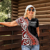 Aotearoa Maori Stylized Koru - Silver Ferns Women Polo Shirt