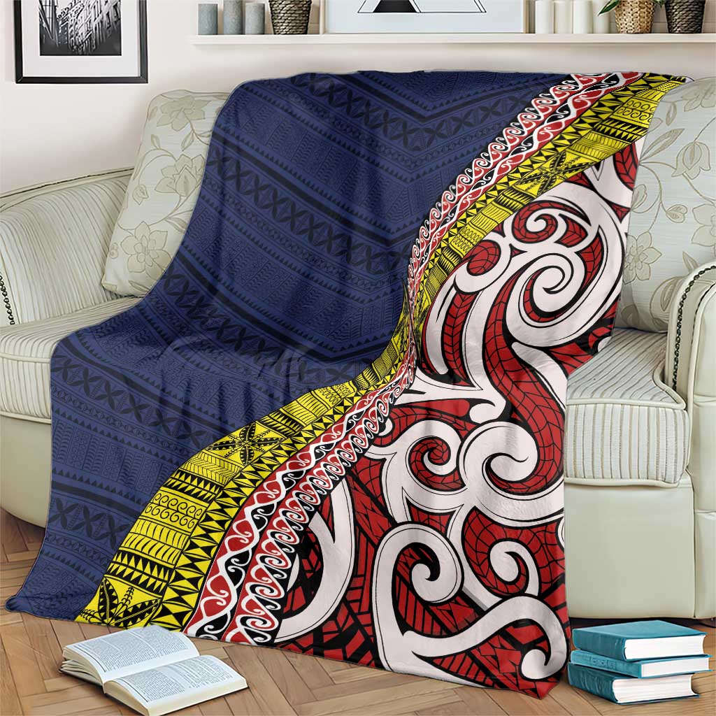 Aotearoa and Niue Blanket Hiapo Maori Stylized Koru LT03 - Polynesian Pride