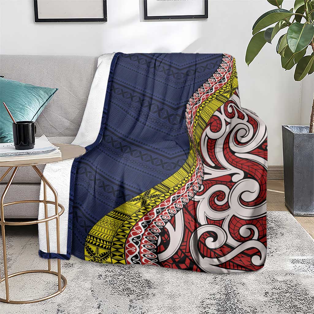 Aotearoa and Niue Blanket Hiapo Maori Stylized Koru LT03 - Polynesian Pride