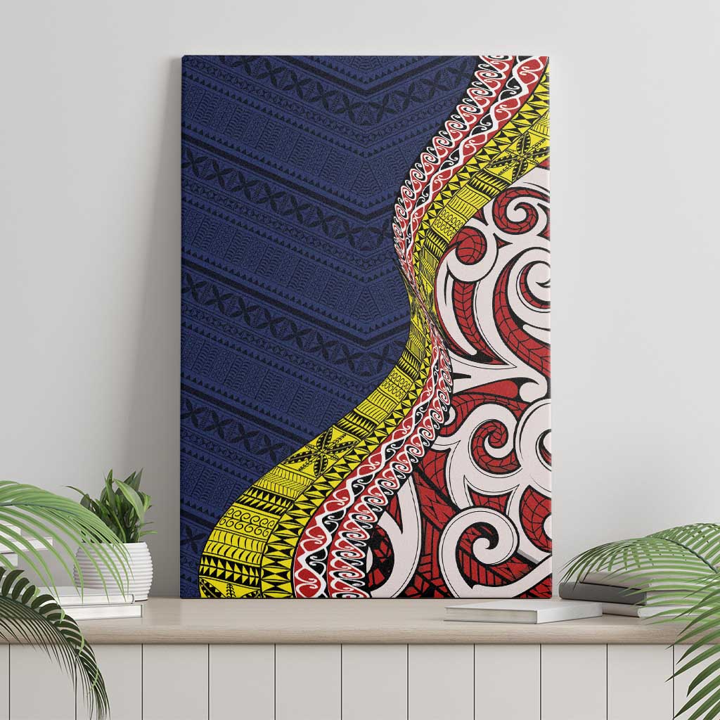 Aotearoa and Niue Canvas Wall Art Hiapo Maori Stylized Koru LT03 - Polynesian Pride