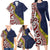 Aotearoa and Niue Family Matching Long Sleeve Bodycon Dress and Hawaiian Shirt Hiapo Maori Stylized Koru