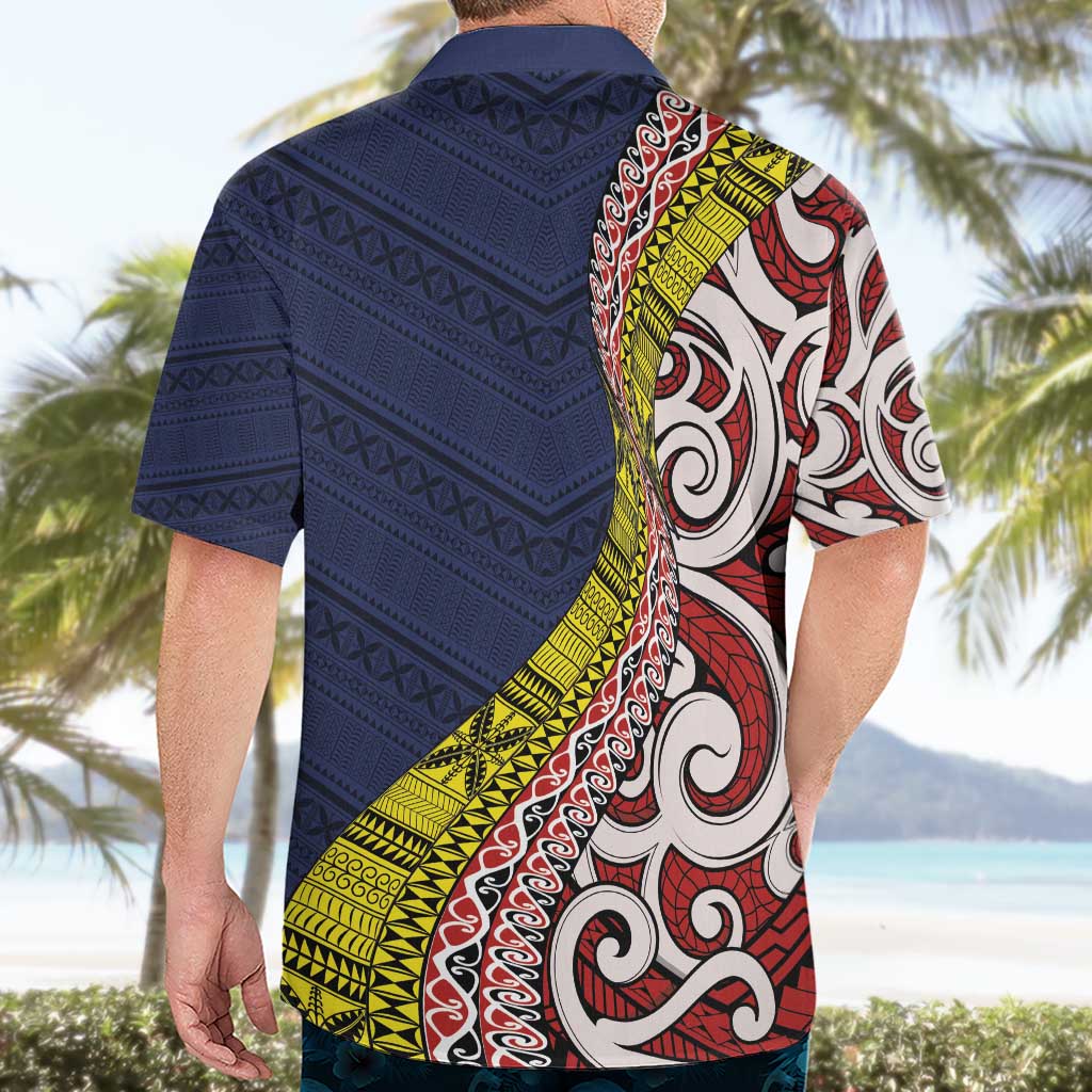 Aotearoa and Niue Hawaiian Shirt Hiapo Maori Stylized Koru LT03 - Polynesian Pride