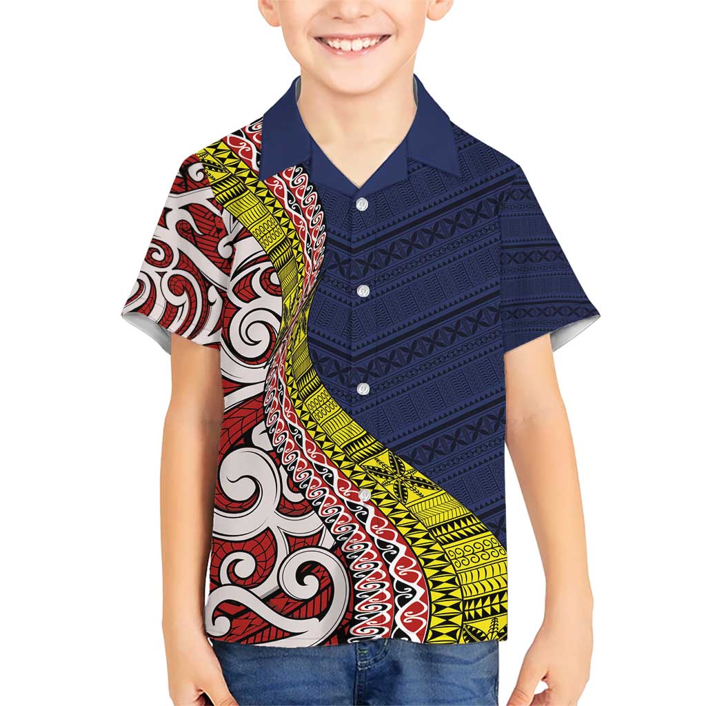 Aotearoa and Niue Hawaiian Shirt Hiapo Maori Stylized Koru LT03 - Polynesian Pride
