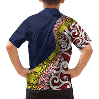 Aotearoa and Niue Hawaiian Shirt Hiapo Maori Stylized Koru LT03 - Polynesian Pride