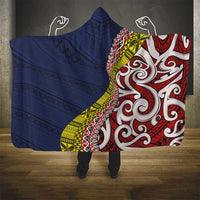 Aotearoa and Niue Hooded Blanket Hiapo Maori Stylized Koru LT03 - Polynesian Pride