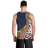 Aotearoa and Niue Men Tank Top Hiapo Maori Stylized Koru