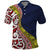 Aotearoa and Niue Polo Shirt Hiapo Maori Stylized Koru