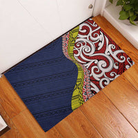 Aotearoa and Niue Rubber Doormat Hiapo Maori Stylized Koru LT03 - Polynesian Pride
