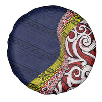 Aotearoa and Niue Spare Tire Cover Hiapo Maori Stylized Koru LT03 - Polynesian Pride