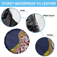 Aotearoa and Niue Spare Tire Cover Hiapo Maori Stylized Koru LT03 - Polynesian Pride