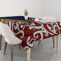 Aotearoa and Niue Tablecloth Hiapo Maori Stylized Koru LT03 - Polynesian Pride