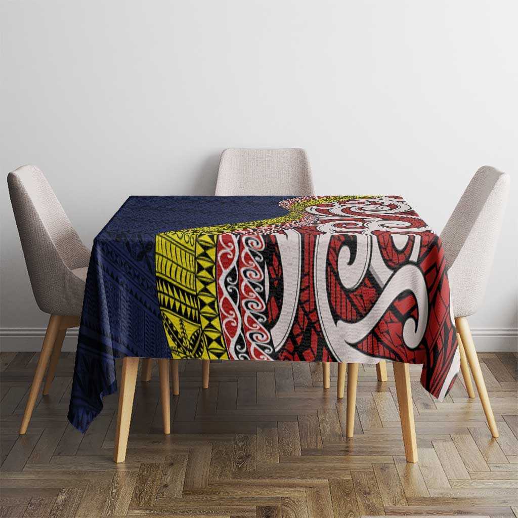 Aotearoa and Niue Tablecloth Hiapo Maori Stylized Koru LT03 - Polynesian Pride