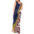 Aotearoa and Niue Tank Maxi Dress Hiapo Maori Stylized Koru