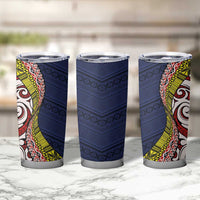 Aotearoa and Niue Tumbler Cup Hiapo Maori Stylized Koru LT03 - Polynesian Pride