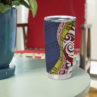 Aotearoa and Niue Tumbler Cup Hiapo Maori Stylized Koru LT03 - Polynesian Pride