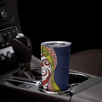 Aotearoa and Niue Tumbler Cup Hiapo Maori Stylized Koru LT03 - Polynesian Pride