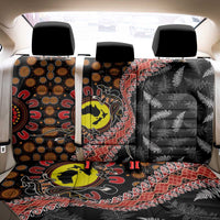 Aotearoa and Australia Back Car Seat Cover Maori Koru Ferns With Aboriginal Kangaroo