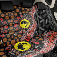 Aotearoa and Australia Back Car Seat Cover Maori Koru Ferns With Aboriginal Kangaroo