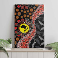 Aotearoa and Australia Canvas Wall Art Maori Koru Ferns With Aboriginal Kangaroo LT03 - Polynesian Pride