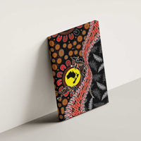 Aotearoa and Australia Canvas Wall Art Maori Koru Ferns With Aboriginal Kangaroo LT03 - Polynesian Pride