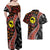 Aotearoa and Australia Couples Matching Off Shoulder Maxi Dress and Hawaiian Shirt Maori Koru Ferns With Aboriginal Kangaroo