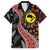 Aotearoa and Australia Family Matching Off Shoulder Short Dress and Hawaiian Shirt Maori Koru Ferns With Aboriginal Kangaroo