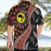Aotearoa and Australia Hawaiian Shirt Maori Koru Ferns With Aboriginal Kangaroo LT03 - Polynesian Pride