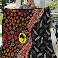 Aotearoa and Australia Quilt Maori Koru Ferns With Aboriginal Kangaroo