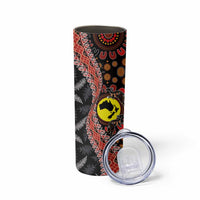 Aotearoa and Australia Skinny Tumbler Maori Koru Ferns With Aboriginal Kangaroo