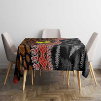 Aotearoa and Australia Tablecloth Maori Koru Ferns With Aboriginal Kangaroo LT03 - Polynesian Pride
