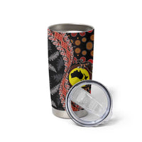 Aotearoa and Australia Tumbler Cup Maori Koru Ferns With Aboriginal Kangaroo LT03 - Polynesian Pride