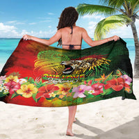 Hawaiian Reggae Sarong Jawaiian One Love-Tribal Tatoos and Rastafari Lion - Polynesian Pride
