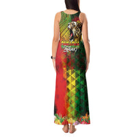 Hawaiian Reggae Tank Maxi Dress Jawaiian One Love-Tribal Tatoos and Rastafari Lion - Polynesian Pride