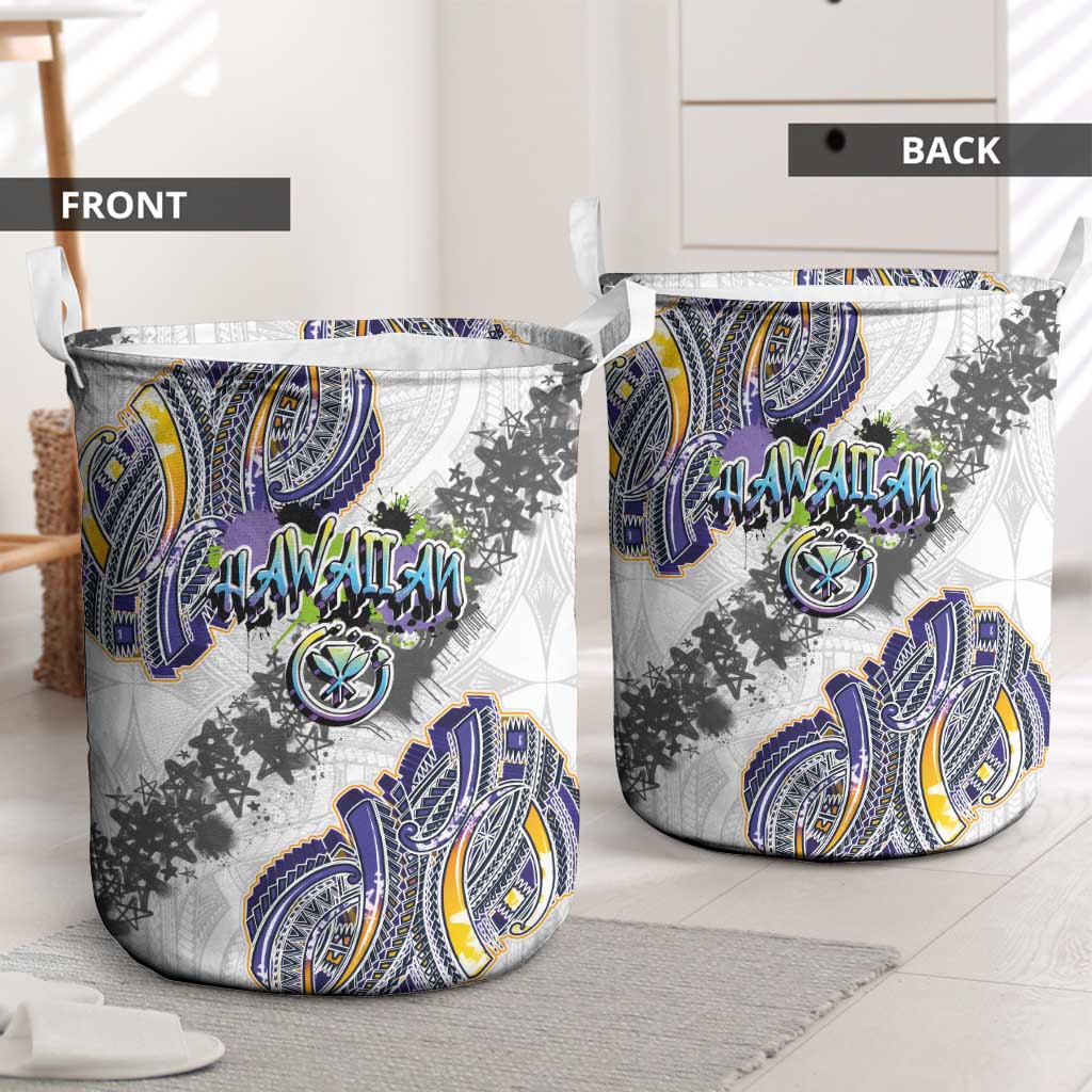 Traditional Art Hawaiian Kakau Tattoos Laundry Basket Graffiti Style LT03 - Polynesian Pride