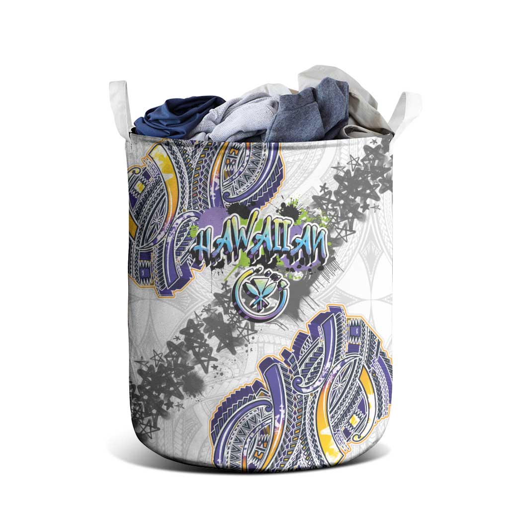 Traditional Art Hawaiian Kakau Tattoos Laundry Basket Graffiti Style LT03 - Polynesian Pride