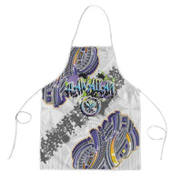 Traditional Art Hawaiian Kakau Tattoos Apron Graffiti Style LT03 White - Polynesian Pride