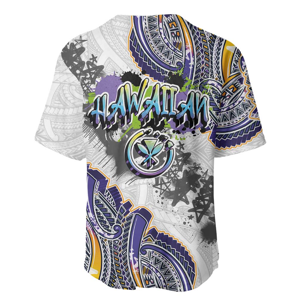 Traditional Art Hawaiian Kakau Tattoos Baseball Jersey Graffiti Style - Polynesian Pride