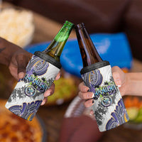 Traditional Art Hawaiian Kakau Tattoos 4 in 1 Can Cooler Tumbler Graffiti Style - Polynesian Pride