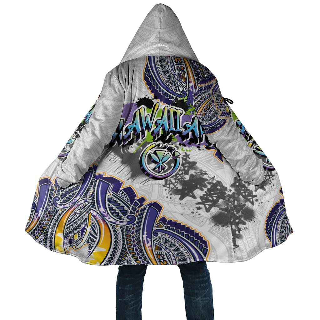 Traditional Art Hawaiian Kakau Tattoos Cloak Graffiti Style LT03 Unisex White - Polynesian Pride
