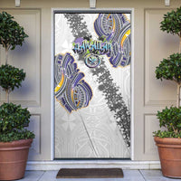Traditional Art Hawaiian Kakau Tattoos Door Cover Graffiti Style LT03 White - Polynesian Pride