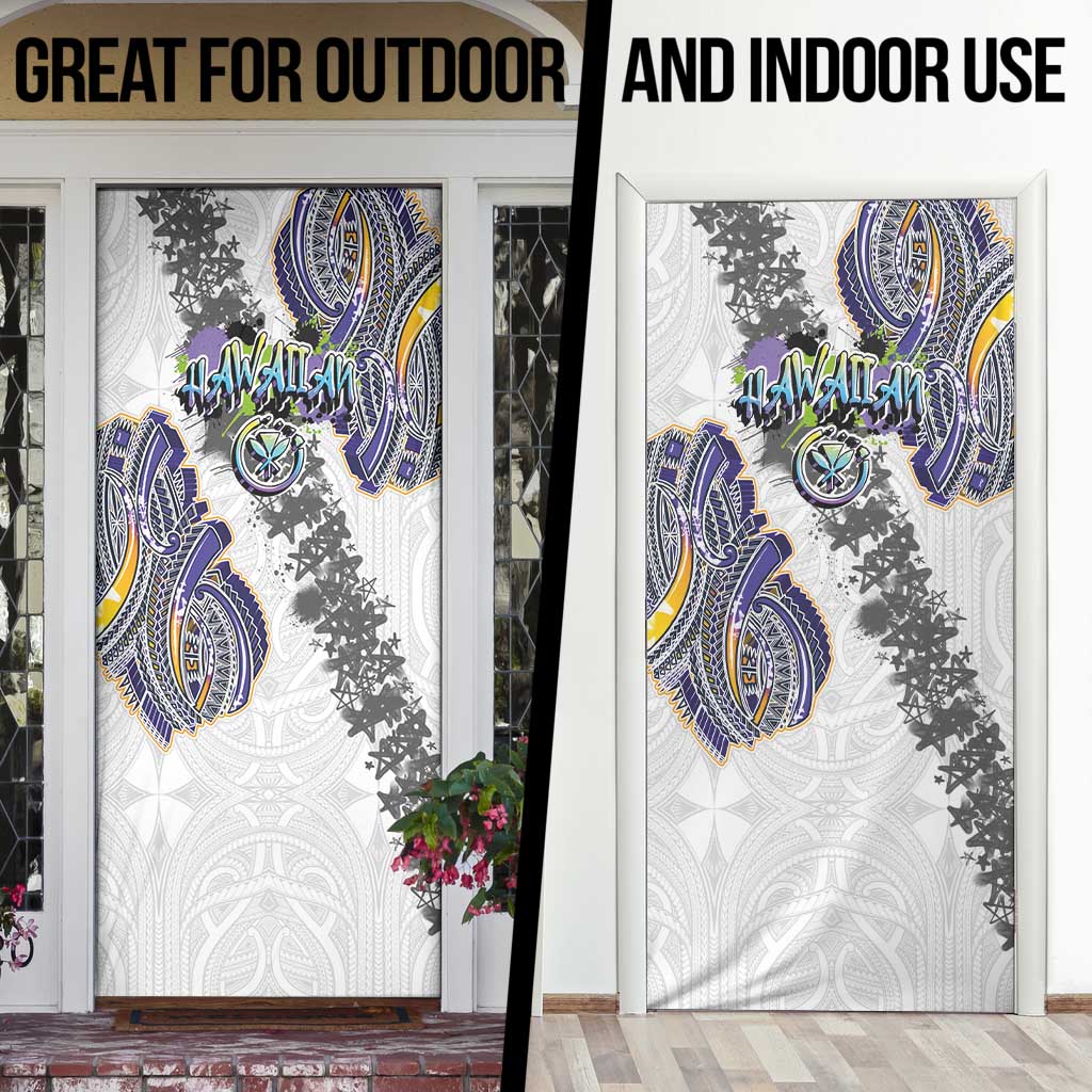 Traditional Art Hawaiian Kakau Tattoos Door Cover Graffiti Style LT03 - Polynesian Pride