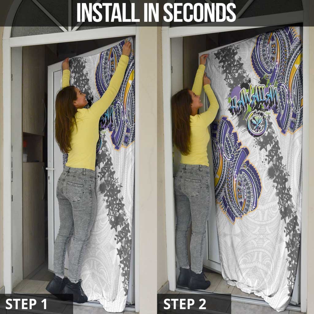 Traditional Art Hawaiian Kakau Tattoos Door Cover Graffiti Style LT03 - Polynesian Pride