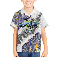 Traditional Art Hawaiian Kakau Tattoos Family Matching Puletasi and Hawaiian Shirt Graffiti Style - Polynesian Pride
