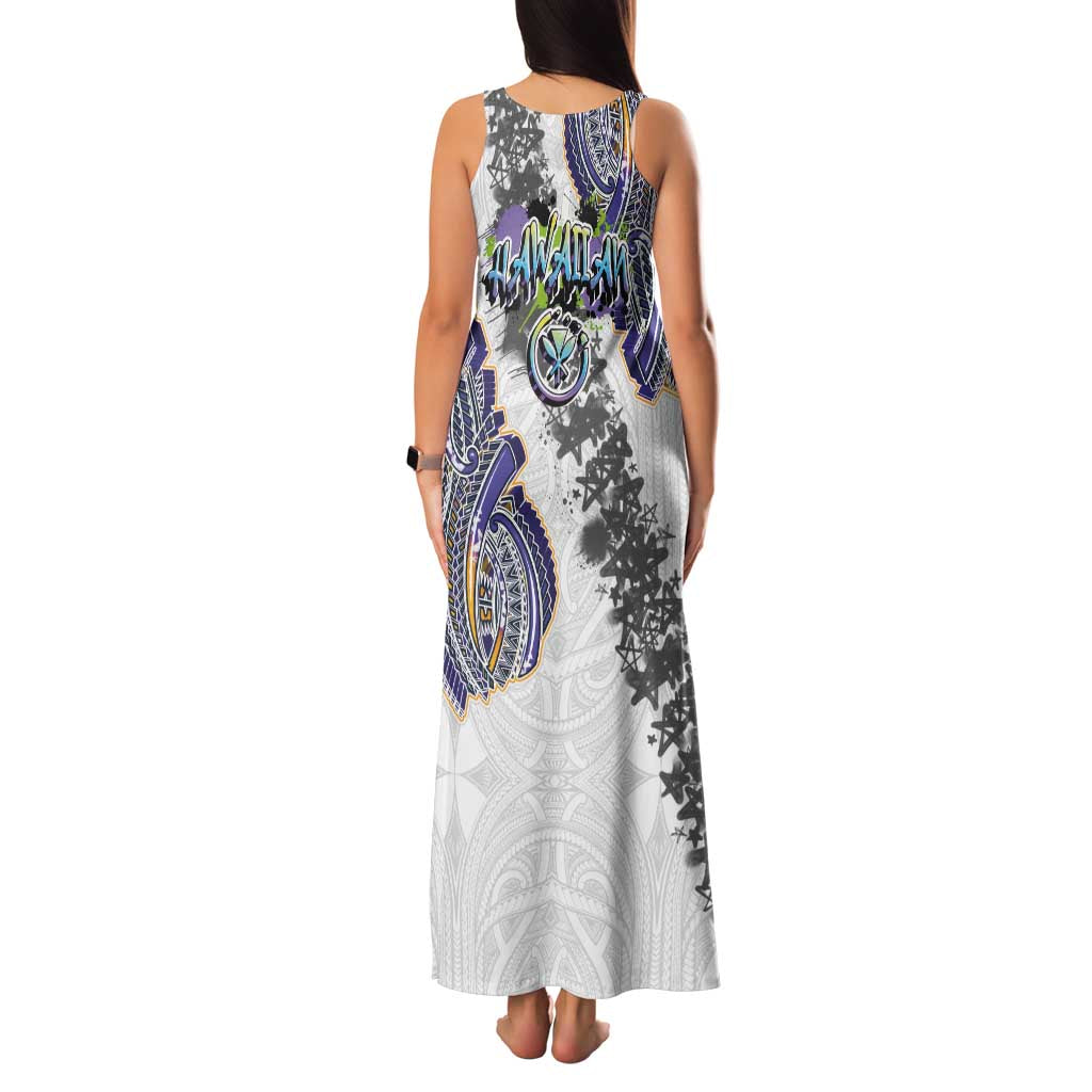 Traditional Art Hawaiian Kakau Tattoos Family Matching Tank Maxi Dress and Hawaiian Shirt Graffiti Style - Polynesian Pride