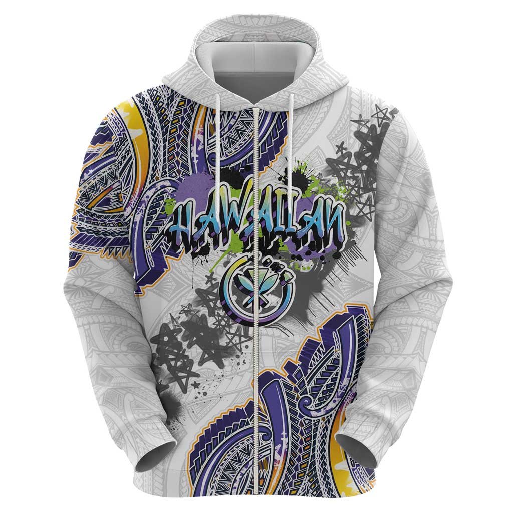 Traditional Art Hawaiian Kakau Tattoos Hoodie Graffiti Style - Polynesian Pride